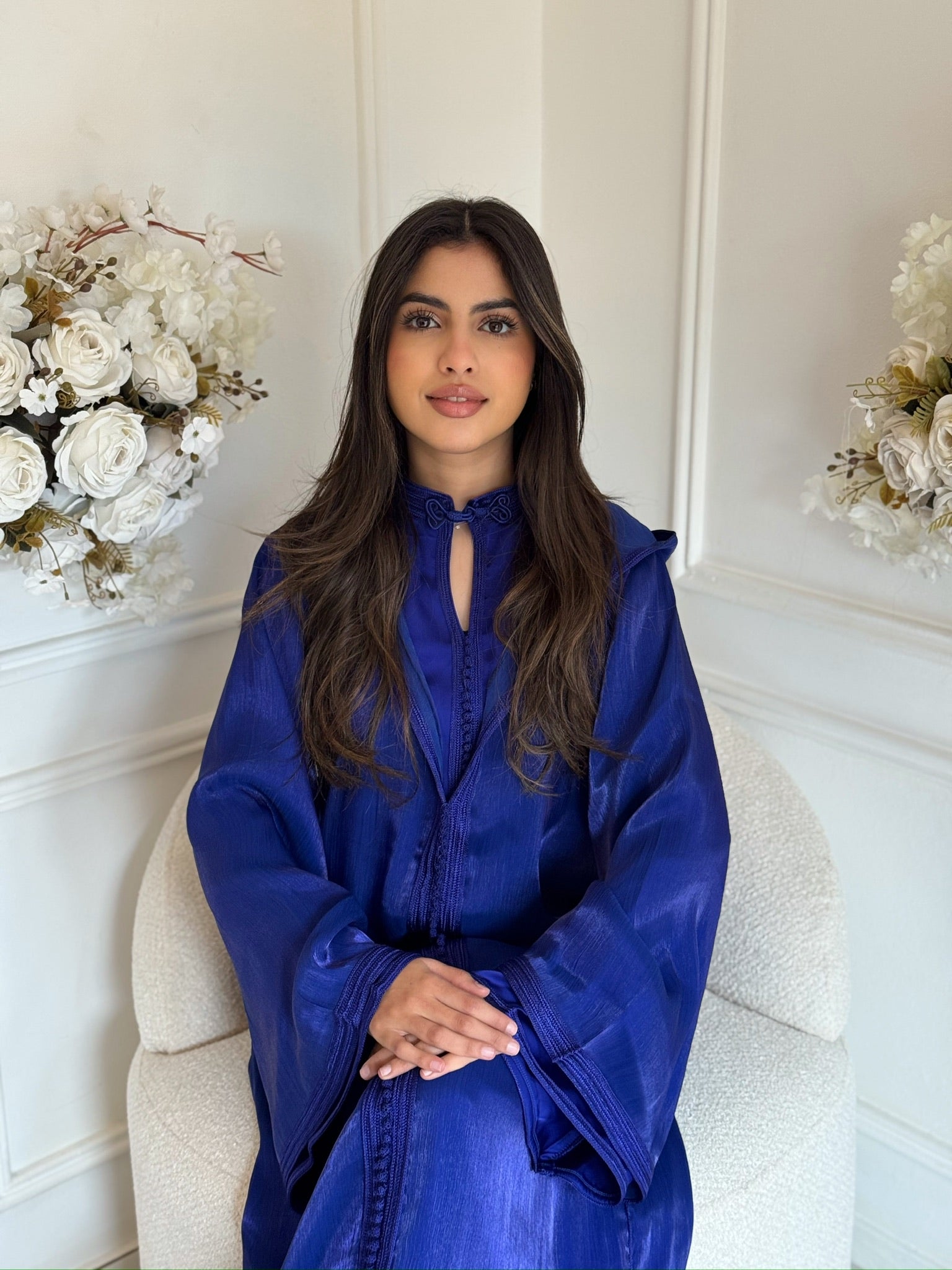 Organza jellaba for women with elegant loose fit