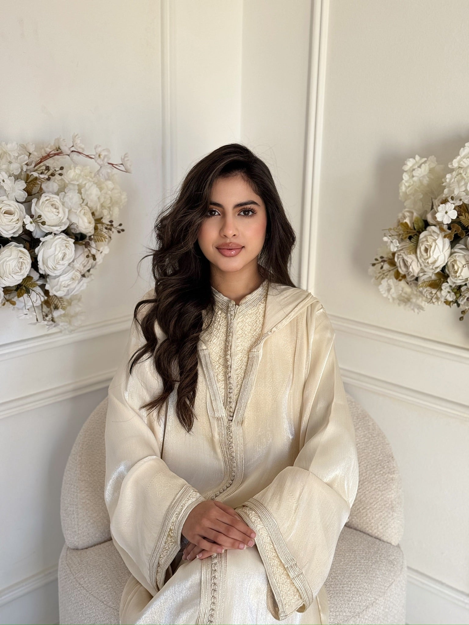 Traditional Moroccan jellaba dress for evening wear – handcrafted in Morocco