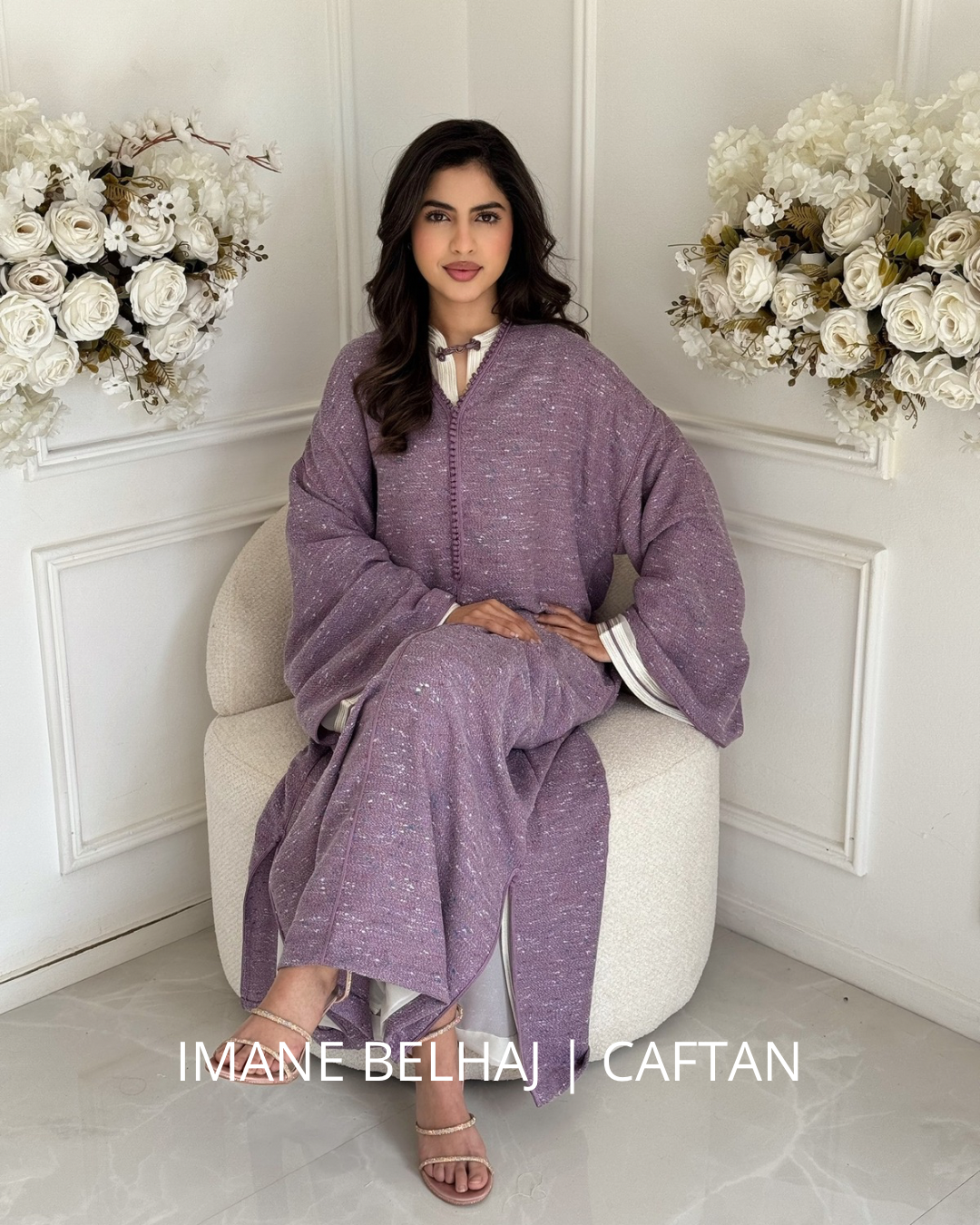 Tweed two piece caftan jellaba