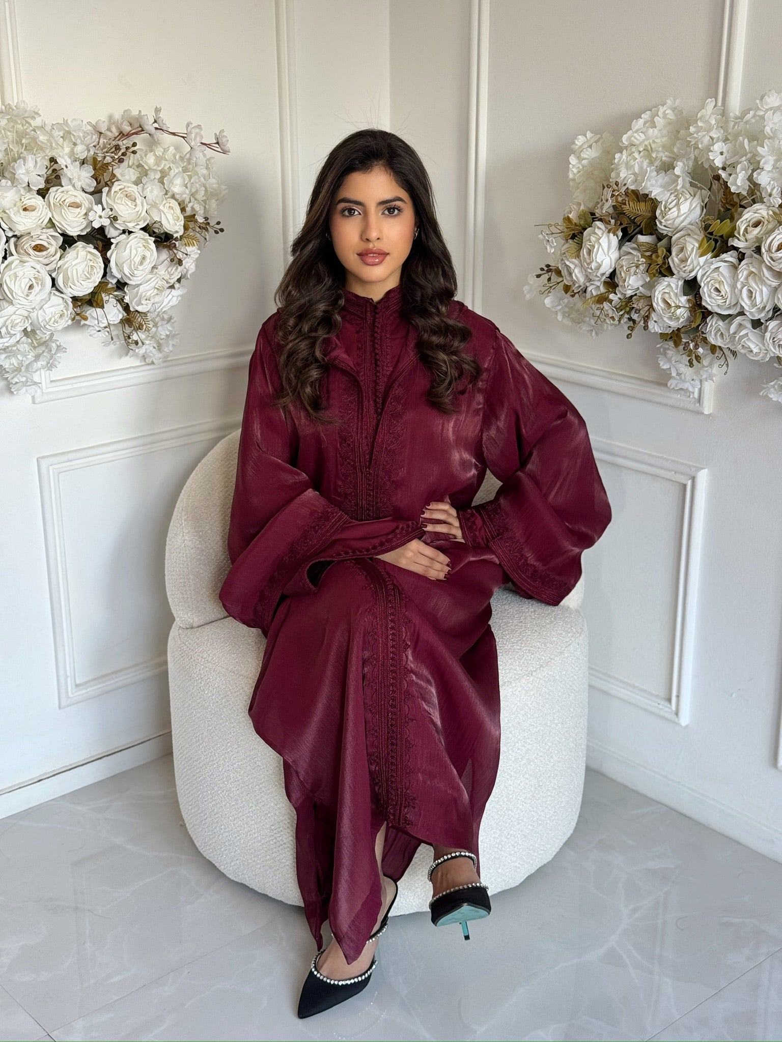 Elegant Moroccan jellaba Mayar – modest Eid dress